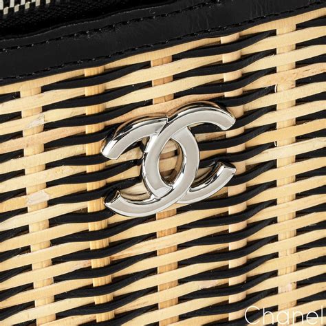 chanel vanity case raffia|Chanel vinyl vanity bag.